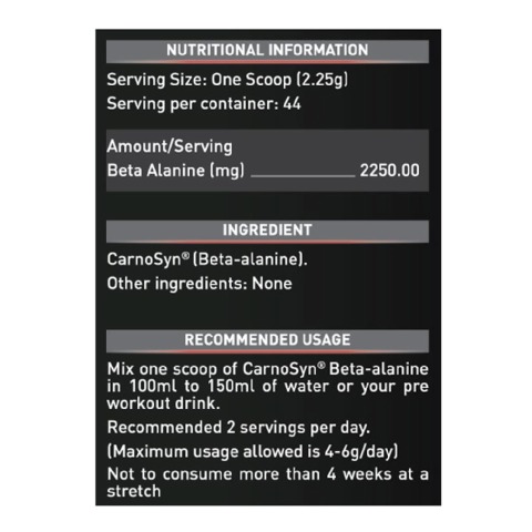 Supplement - MuscleBlaze Beta Alanine, 0.22 lb Unflavoured Supplement - MuscleBlaze Beta Alanine, 0.22 lb Unflavoured
