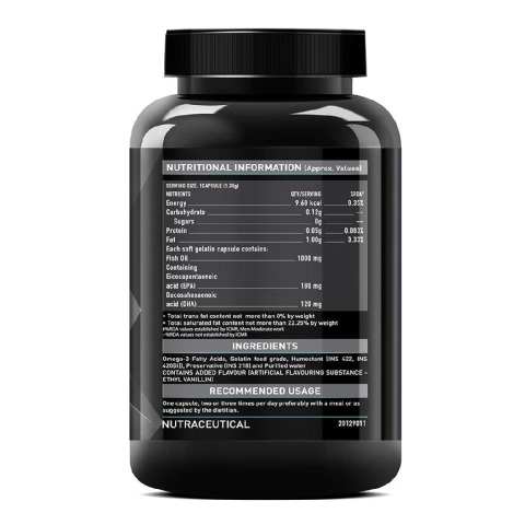 SupplementInfo - MuscleBlaze Fish Oil (1000 mg), 180 softgels SupplementInfo - MuscleBlaze Fish Oil (1000 mg), 180 softgels