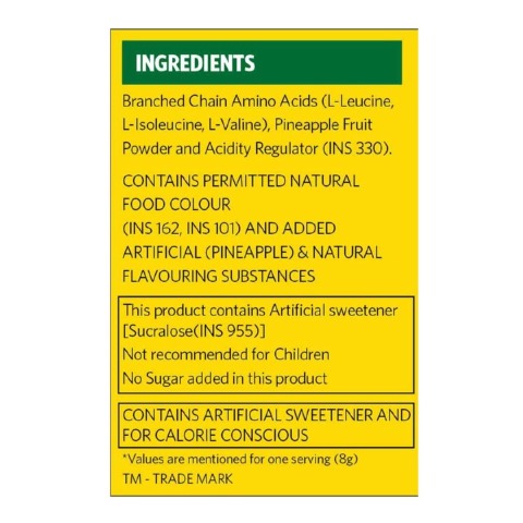 MuscleBlaze BCAA 6000 Amino Acid Powder, 0.44 lb 25 Servings (Pineapple) MuscleBlaze BCAA 6000 Amino Acid Powder, 0.44 lb 25 Servings (Pineapple)