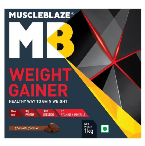 MuscleBlaze Weight Gainer with Added Digezyme, 2.2 lb Chocolate MuscleBlaze Weight Gainer with Added Digezyme, 2.2 lb Chocolate