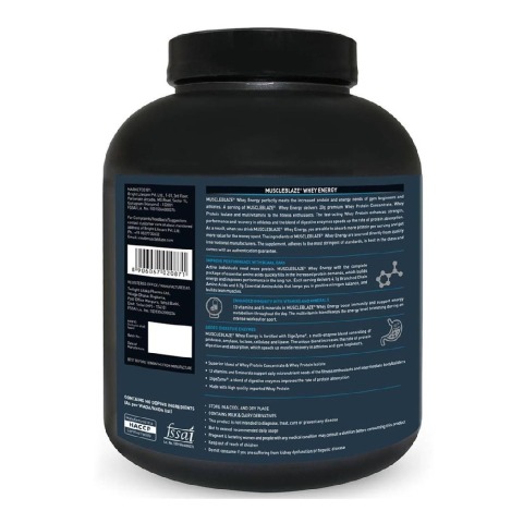 MuscleBlaze Whey Energy Protein Supplement Powder with Vitamins & Minerals, 4.4 lb 60 Servings (Chocolate) MuscleBlaze Whey Energy Protein Supplement Powder with Vitamins & Minerals, 4.4 lb 60 Servings (Chocolate)