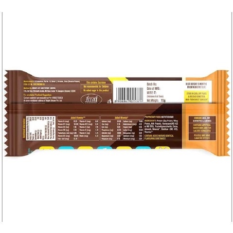 MuscleBlaze Protein Bar (22g Protein), 1 Piece(s)/Pack Almond Fudge MuscleBlaze Protein Bar (22g Protein), 1 Piece(s)/Pack Almond Fudge