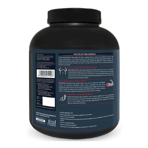 MuscleBlaze Mass Gainer XXL with Complex Carbs and Proteins in 3:1 ratio, 6.6 lb (Chocolate) MuscleBlaze Mass Gainer XXL with Complex Carbs and Proteins in 3:1 ratio, 6.6 lb (Chocolate)