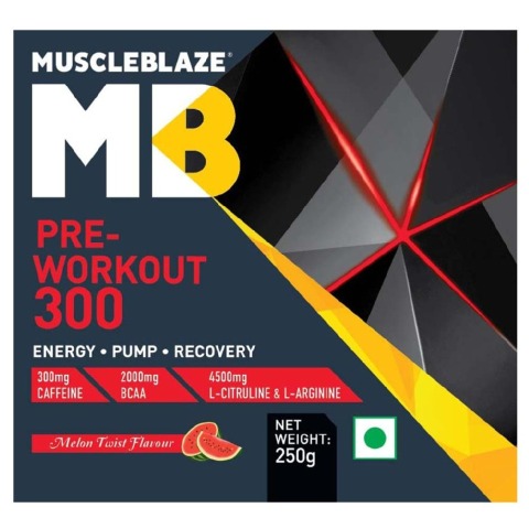 Highlight - MuscleBlaze PRE Workout 300, 0.55 lb Melon Twist Highlight - MuscleBlaze PRE Workout 300, 0.55 lb Melon Twist