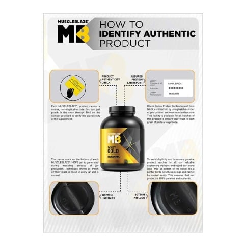 authenticity - MuscleBlaze Whey Gold, 4.4 lb Rich Milk Chocolate authenticity - MuscleBlaze Whey Gold, 4.4 lb Rich Milk Chocolate