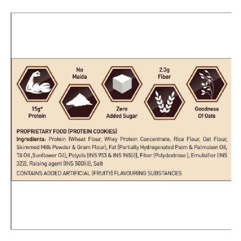Benifit - MuscleBlaze Protein Cookies, 75 g Fruit Benifit - MuscleBlaze Protein Cookies, 75 g Fruit