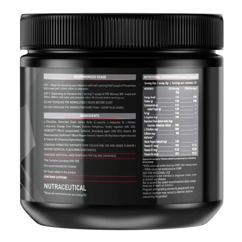SupplementInfo - MuscleBlaze PRE Workout 300, 0.55 lb Fruit Punch SupplementInfo - MuscleBlaze PRE Workout 300, 0.55 lb Fruit Punch