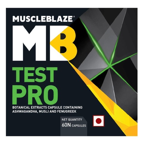 Highlight - MuscleBlaze Test Pro (Natural Testosterone Booster), 60 capsules Unflavoured Highlight - MuscleBlaze Test Pro (Natural Testosterone Booster), 60 capsules Unflavoured