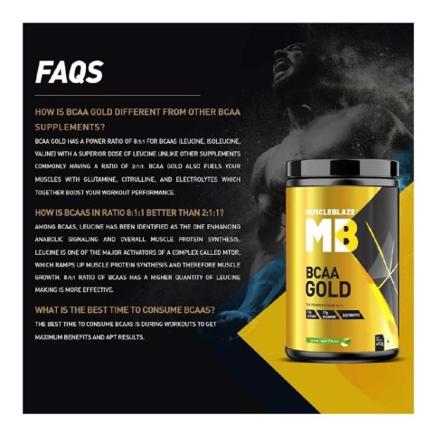 MuscleBlaze BCAA Gold, 0.99 lb Green Apple(Benefit) MuscleBlaze BCAA Gold, 0.99 lb Green Apple(Benefit)