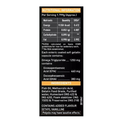 Supplement - MuscleBlaze Fish Oil Gold, 90 capsules Supplement - MuscleBlaze Fish Oil Gold, 90 capsules