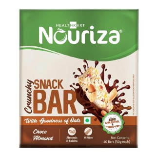 FrontBox - Nouriza Snack Bar, 10 Piece(s)/Pack Choco Almond FrontBox - Nouriza Snack Bar, 10 Piece(s)/Pack Choco Almond
