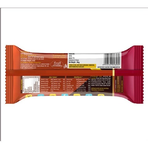 Back - MuscleBlaze Mini-Protein Bar (10g Protein), 6 Piece(s)/Pack Choco Cranberry Back - MuscleBlaze Mini-Protein Bar (10g Protein), 6 Piece(s)/Pack Choco Cranberry