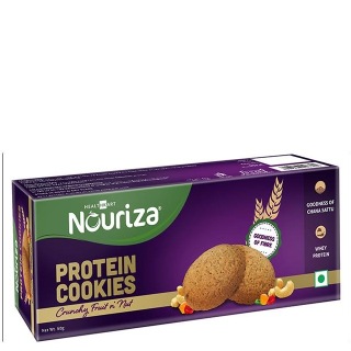 Front3 - Nouriza Protein Cookies, 360 g Fruit n Nut (6 x 60 g) Front3 - Nouriza Protein Cookies, 360 g Fruit n Nut (6 x 60 g)