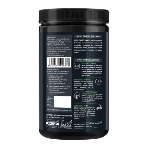 Manufactuerd - MuscleBlaze BCAA Pro Intra-workout with BCAA Electrolytes Citrulline Malate & Glutamine, 0.99 lb Fruit Splash Manufactuerd - MuscleBlaze BCAA Pro Intra-workout with BCAA Electrolytes Citrulline Malate & Glutamine, 0.99 lb Fruit Splash