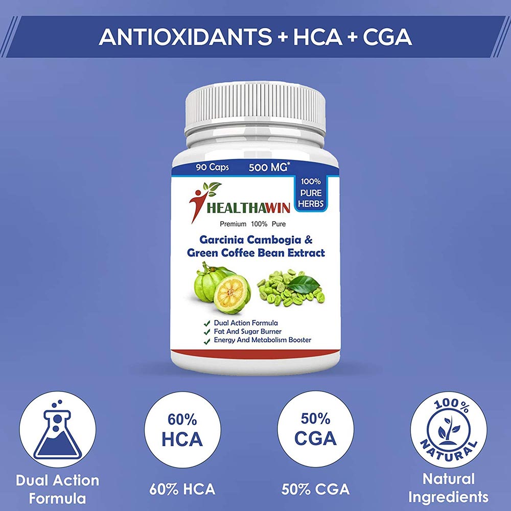 highlights - Healthawin Garcinia Cambogia & Green Coffee Bean Extract,  90 capsules 