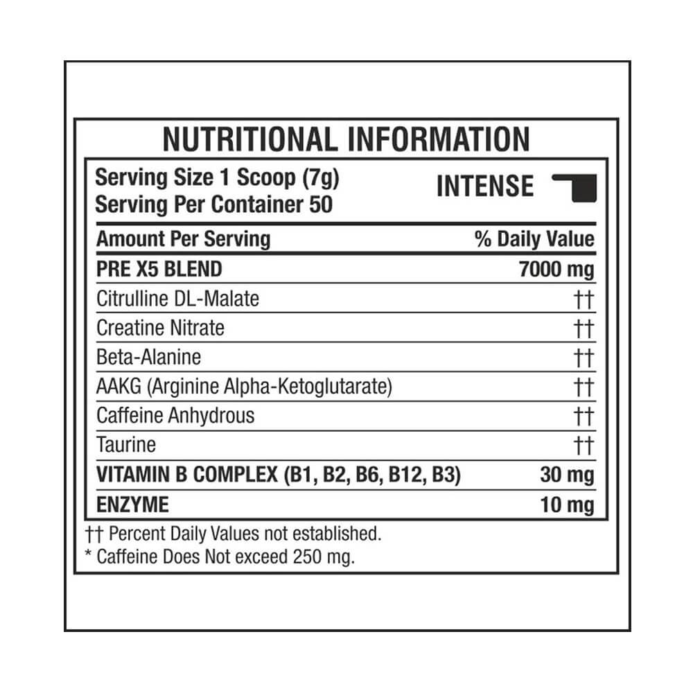 DOCTOR'S CHOICE Pre X5 Blend Professional Pre Workout Formula, 0.77 lb