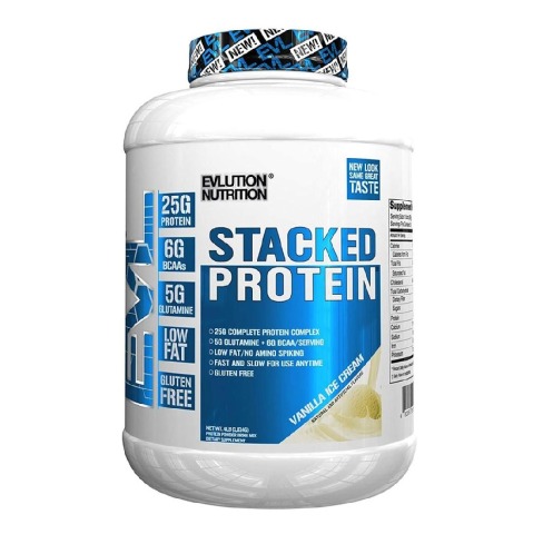Evlution Nutrition (EVL) Stacked Protein,  4 lb  Vanilla Ice Cream 