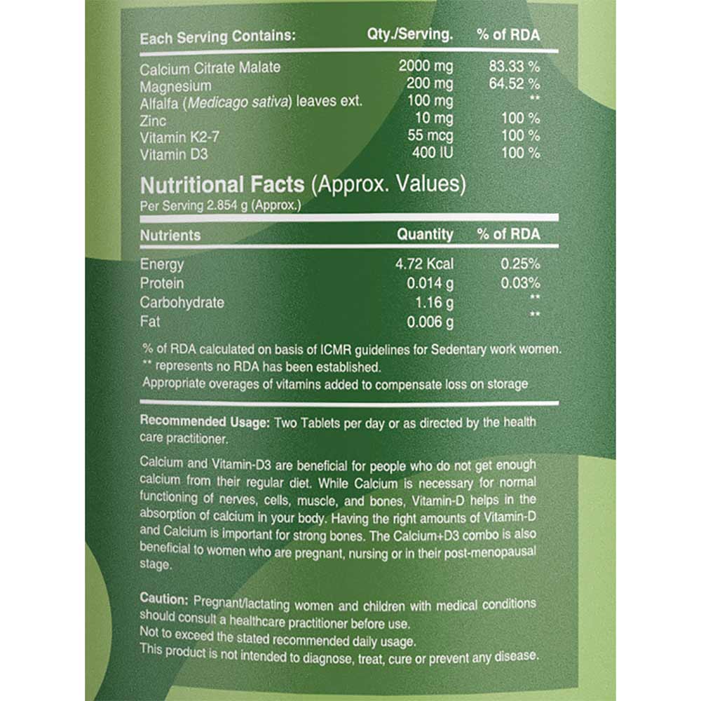 nutritioninfo - 1MG Calcium + D3,  60 tablet(s)  Unflavoured 