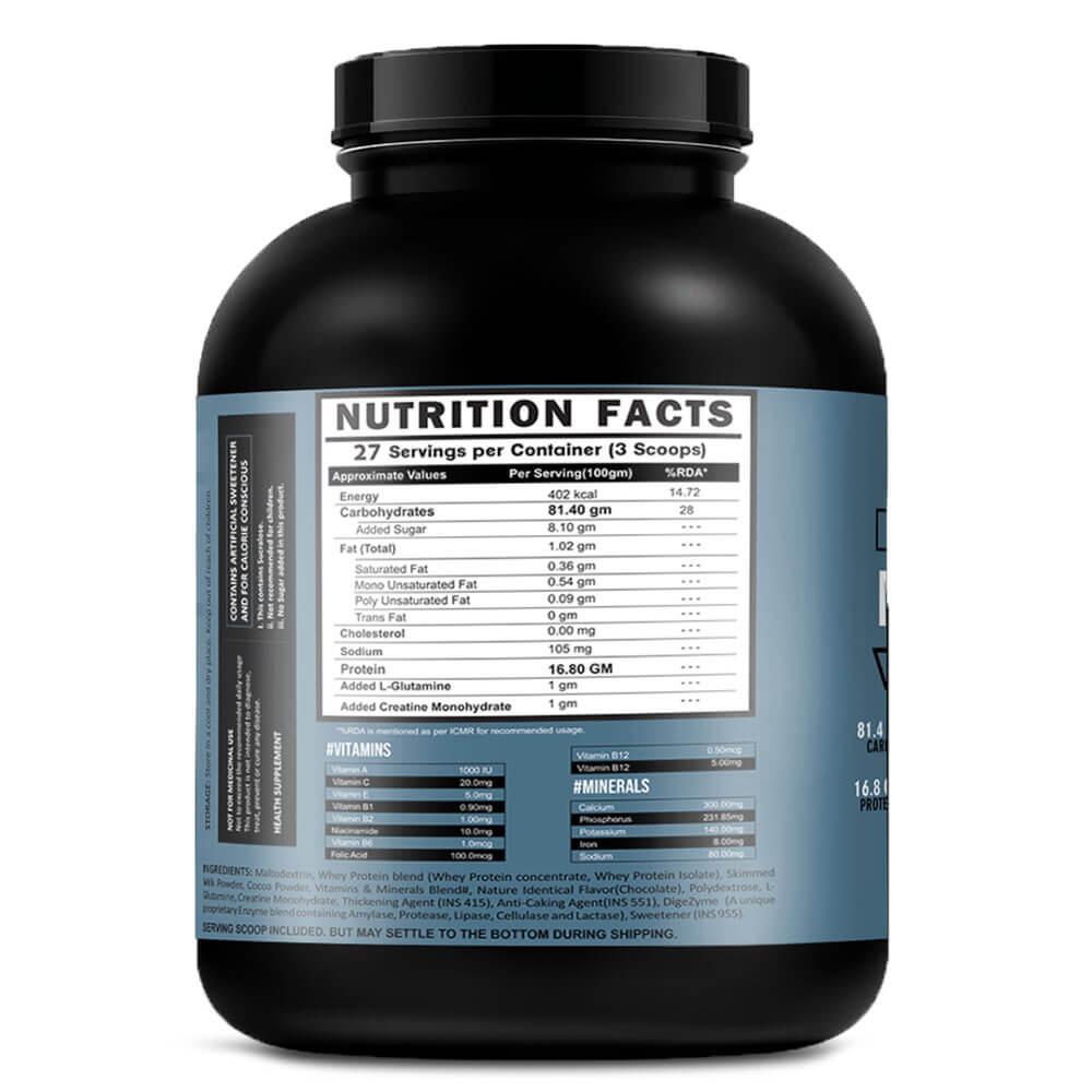 SupplementInfo - Ripped Up Nutrition Mass Gainer,  6 lb  Swiss Chocolate 