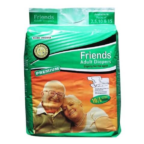 Friends Adult Diapers,  Large  10 