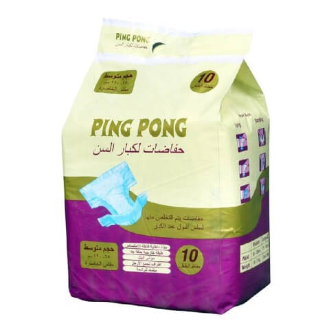Ping Pong Adult Diaper,  Medium  10 