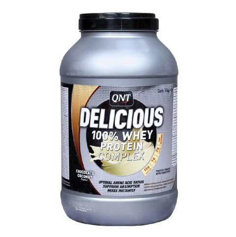 QNT Delicious Whey Protein Powder,  2.2 lb  Coconut 