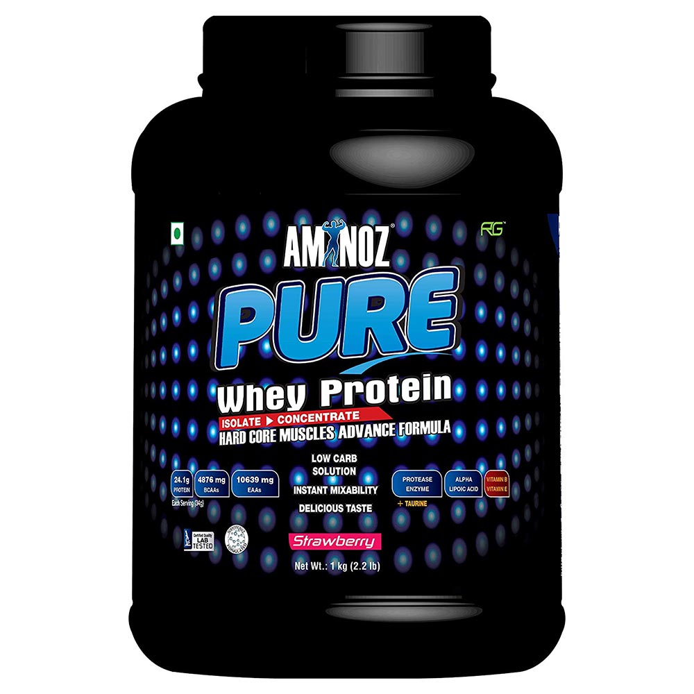 Aminoz Pure Whey Protein,  2.2 lb  Strawberry 