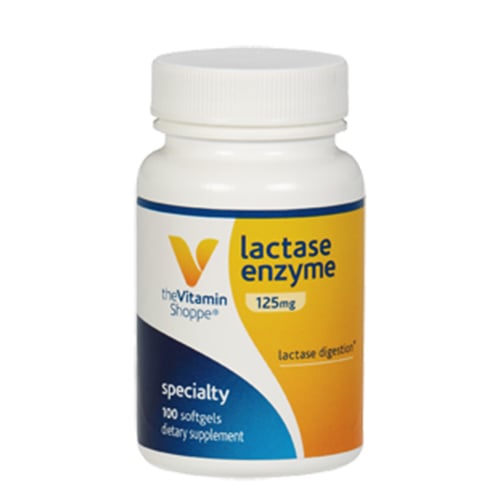 The Vitamin Shoppe Lactase Enzyme (125mg), 100 softgels at Best Price