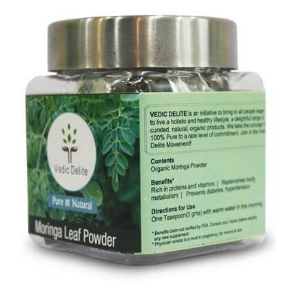 Vedic Delite Moringa Leaf Powder, 0.1 kg Vedic Delite Moringa Leaf Powder, 0.1 kg