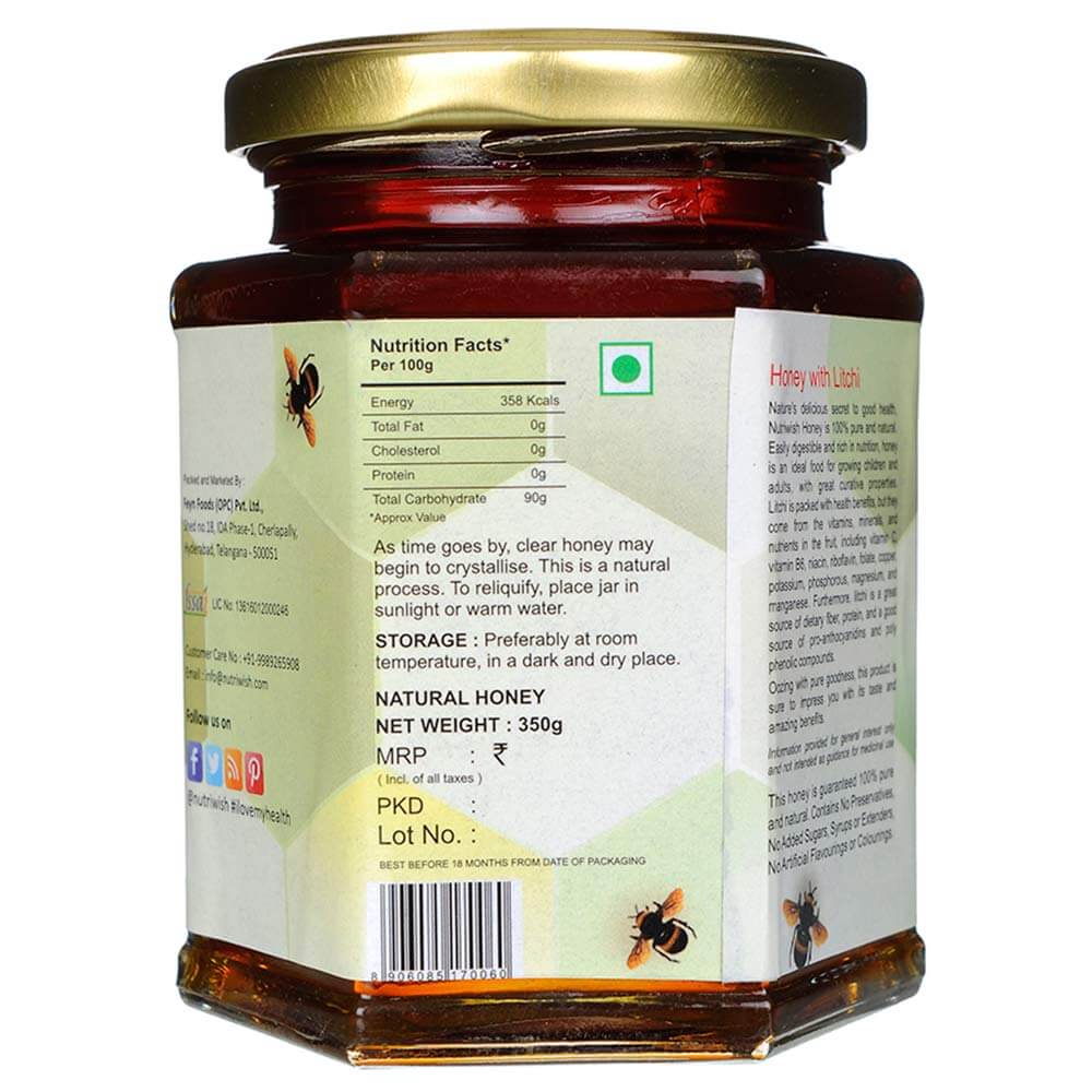 nutritioninfo - Nutriwish Honey,  350 g  Litchi 