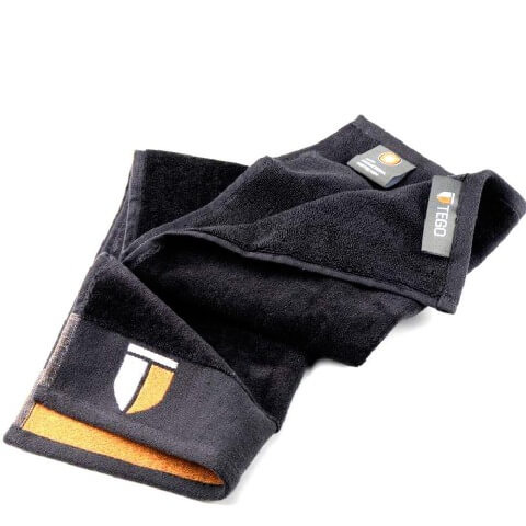 Tego Antimicrobial Sports Towel,  Jet Black  16 x 30 Inches 