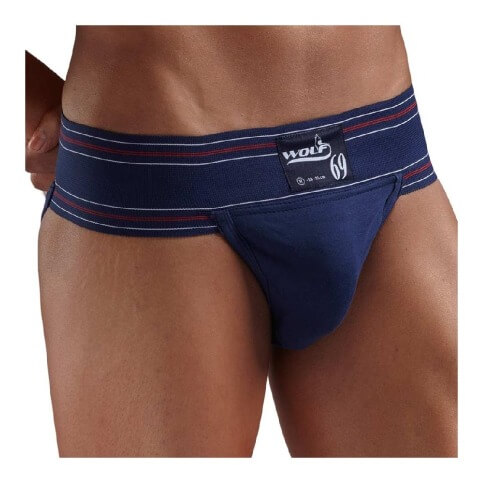 Wolf Athletic Supporter Back Covered, Navy Blue Large Wolf Athletic Supporter Back Covered, Navy Blue Large