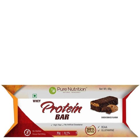 Pure Nutrition Whey Protein Bar,  3 Piece(s)/Pack  Choco Cookies 