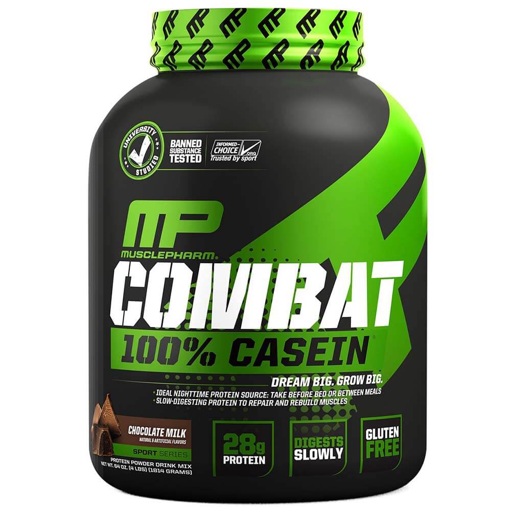 MusclePharm Combat 100% Casein,  4 lb  Chocolate Milk 