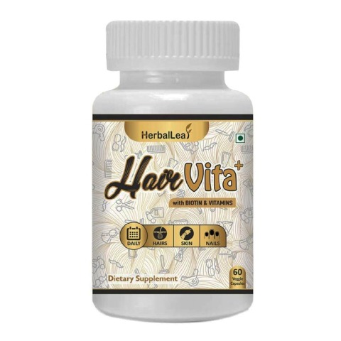 1 - HerbalLeaf Hair Vita,  60 veggie capsule(s)  Unflavoured 