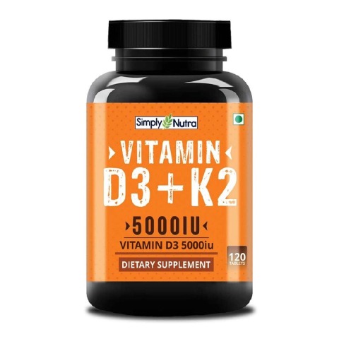 2 - Simply Nutra Vitamin D3 K2 5000 iu,  120 tablet(s) 