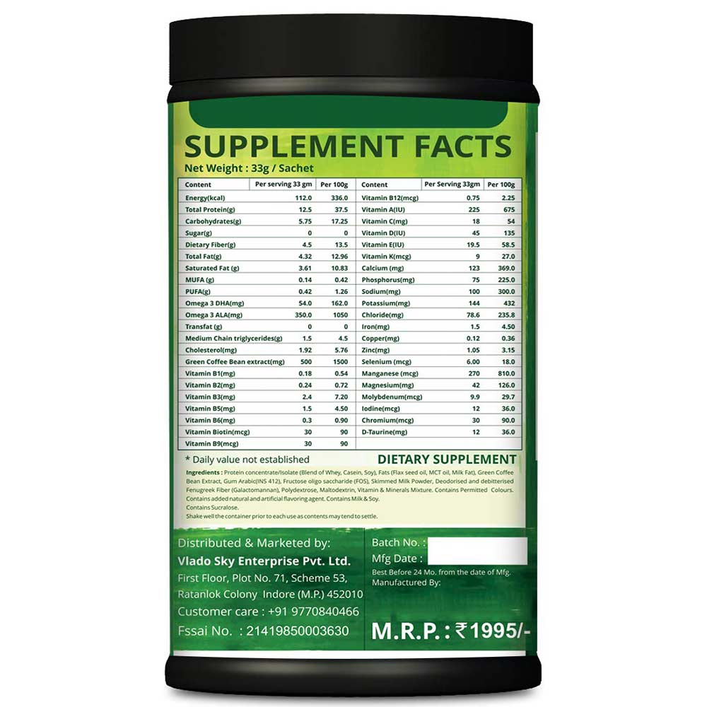 SupplementInfo - Himalayan Organics Protein and Herbs with Green Coffee Extract,  1.45 lb  Chocolate 
