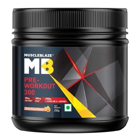 Buy Muscleblaze Pre Workout 300 0 55lb 31 Servings Fruit Punch Online Healthkart Com