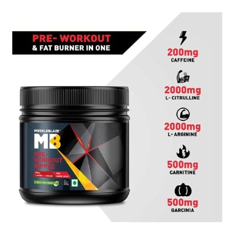 Muscleblaze Pre Workout Ripped 0 55 Lb Green Apple Online In India Healthkart
