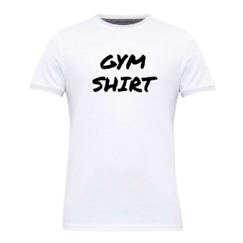 1 - Gym Brute Gym Shirt T Shirt, White Medium