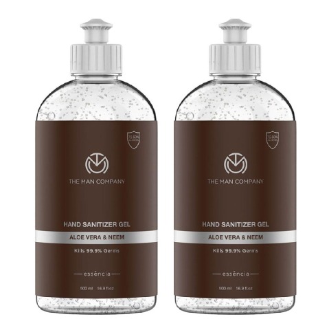 1 - The Man Company Hand Sanitizer,  Neem & Aloevera  500 ml  Protection from Germs (Pack of 2) 