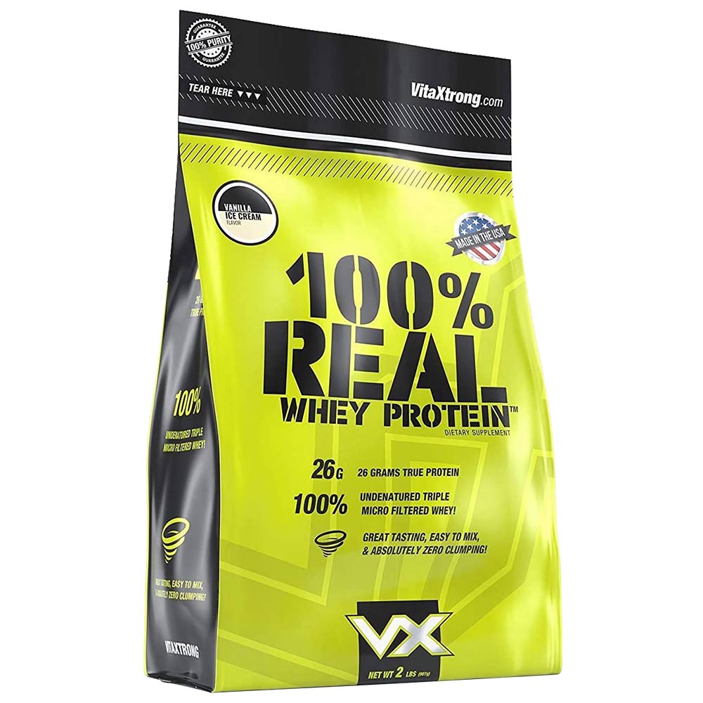VX Nutrition 100% Real Whey Protein,  2 lb  Vanilla 