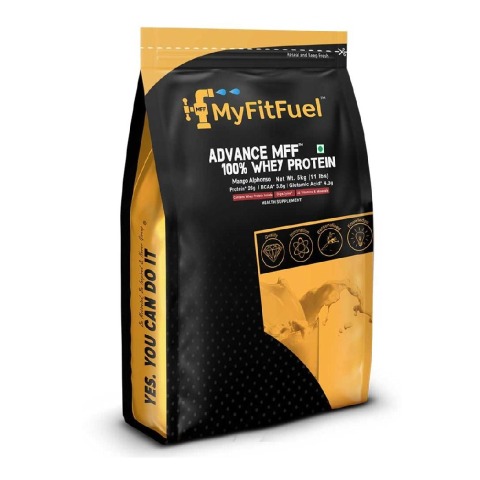 1 - MyFitFuel Advance MFF 100% Whey Protein,  11 lb  Mango Alphonso 