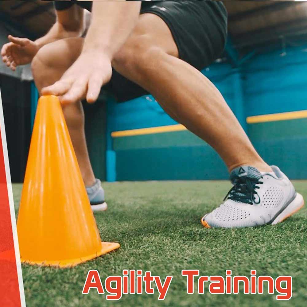 4 - Fitsy Agility Training Cones (AR2412),  Multicolor  7 Inches 6 Piece 