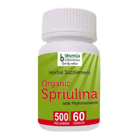 Bhumija Organic Spirulina, 60 capsules Bhumija Organic Spirulina, 60 capsules