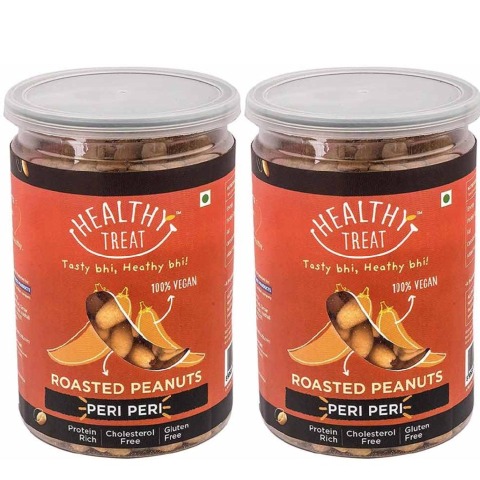 Healthy Treat Roasted Peanut (Pack of 2),  Peri Peri  0.200 kg 
