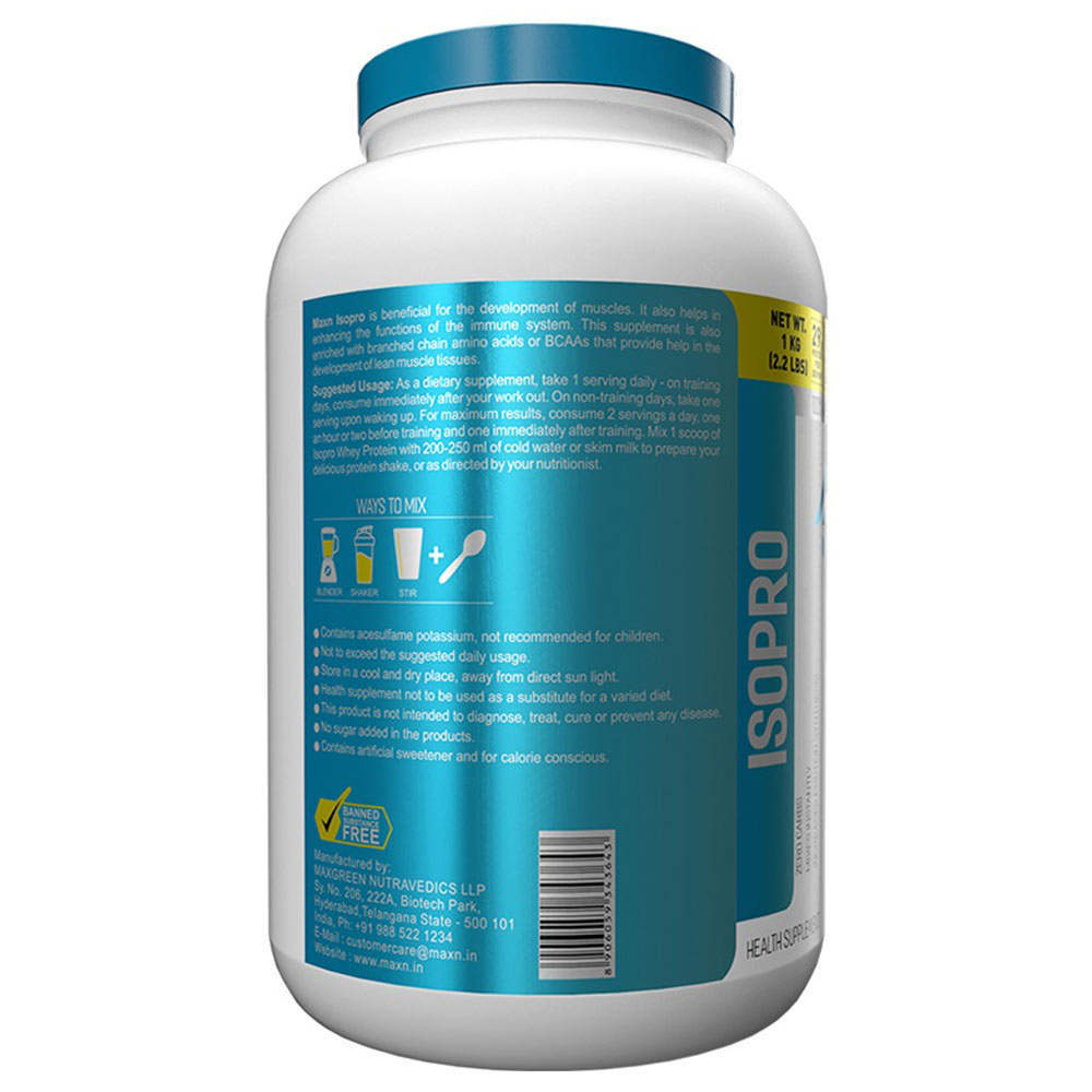 description - Maxn Isopro,  2.2 lb  Strawberry 