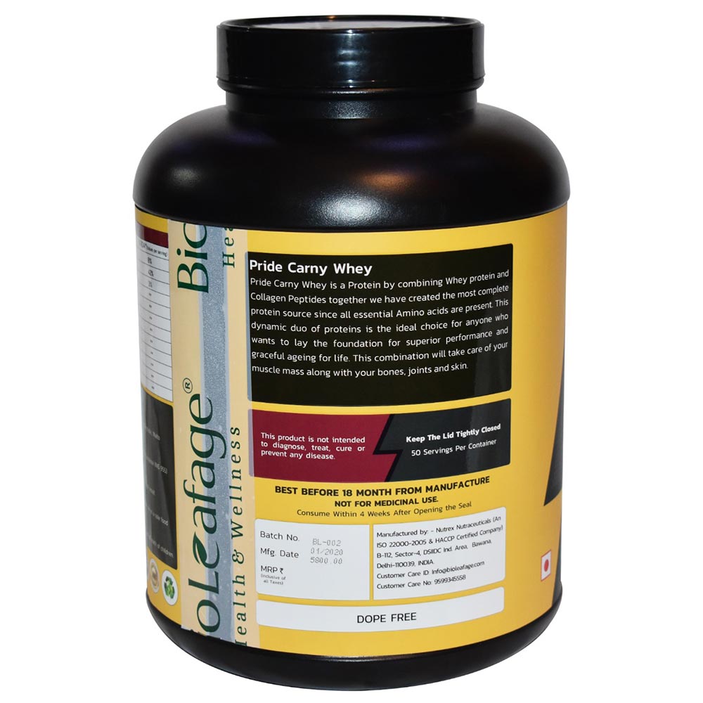 description - Bio Leafage Pride Carny Whey Protein,  4.4 lb  Chocolate 