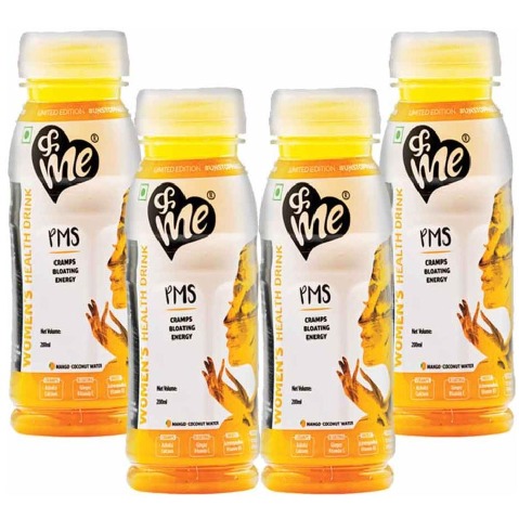 2 - &Me PMS Women's Health Drink, Mango Coconut Water (Pack of 4) 200 ml