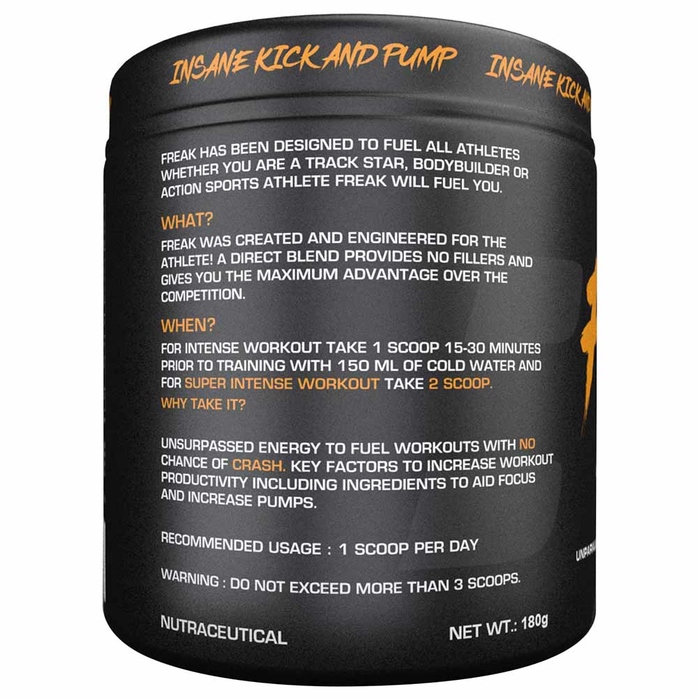 description - Big Muscles Freak Pre Workout,  0.4 lb  Tropical Cyclone 